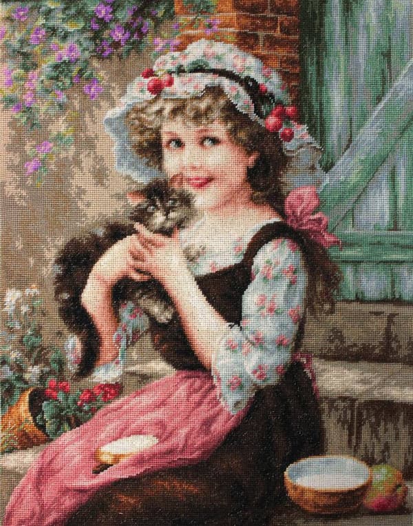 Broderikit Petit point Luca-S "Lille killing" 22x27 cm