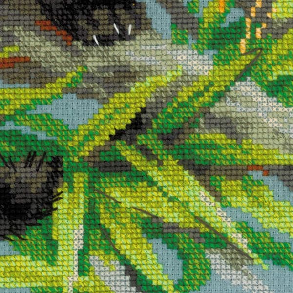 Broderikit Riolis "Rød panda" 21x30 cm