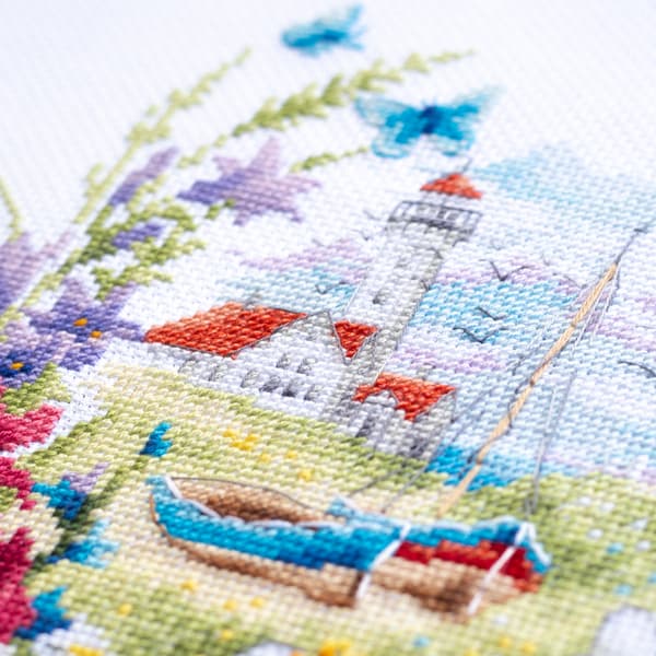 Broderikit Magic Needle "Vilde kystblomster" 18x29 cm