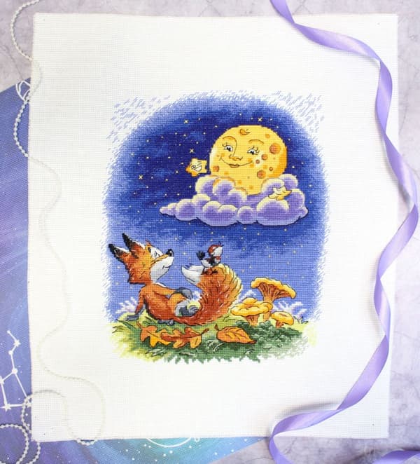 Broderikit MP Studia "Nattlige samtaler" 20x24 cm