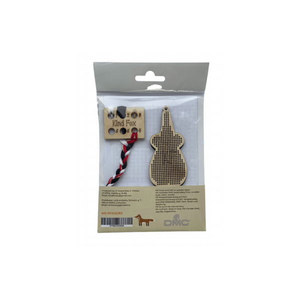 Träbroderi Kind Fox "Tomte i smoking" 4.5х9cm