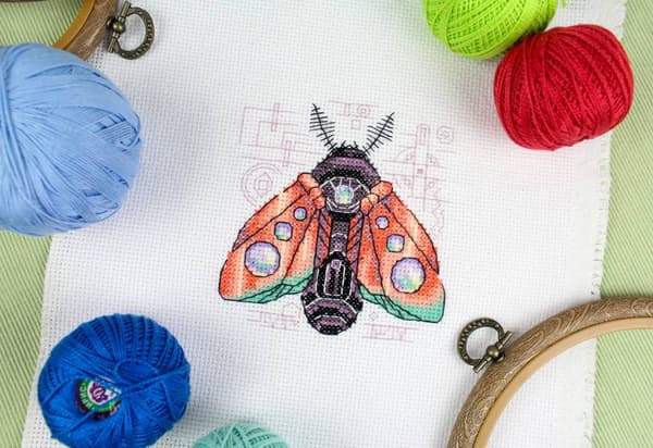 Broderisett MP Studia "Sommerfugl. Steampunk" 10x10cm/10x10cm