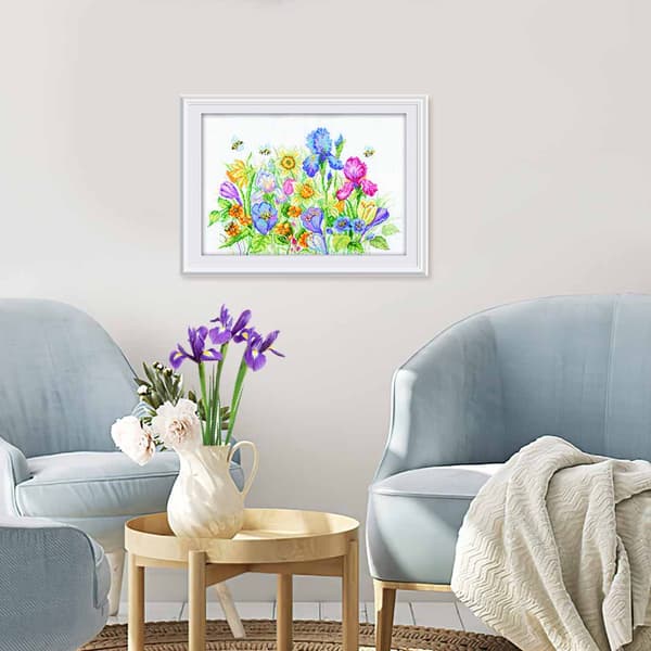 Broderikit RTO "Haveblomster" 35x25 cm
