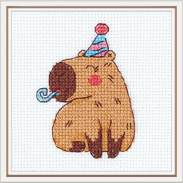 Broderikit Klart "Kapybara" 11x8,5 cm