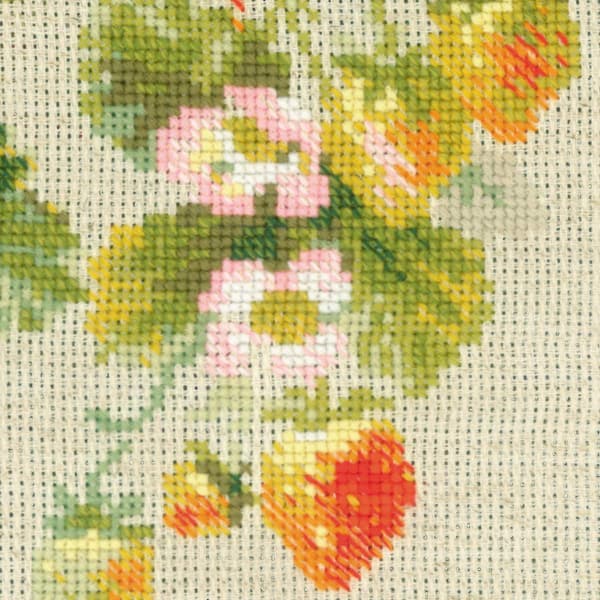 Broderikit Riolis "Jordbær" 19x48 cm