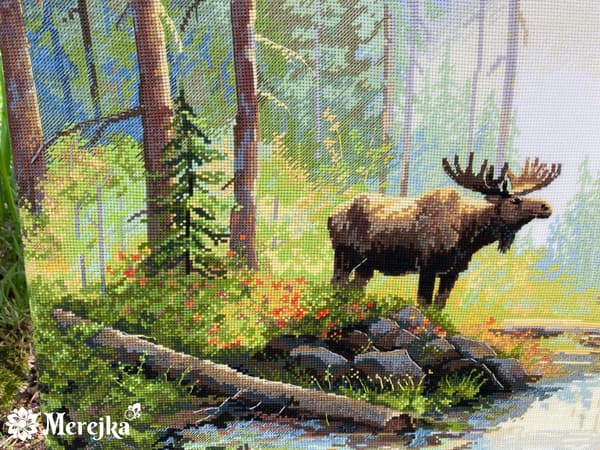 Broderikit Merejka K-245 - "Skogsmorgon" 29x52 cm