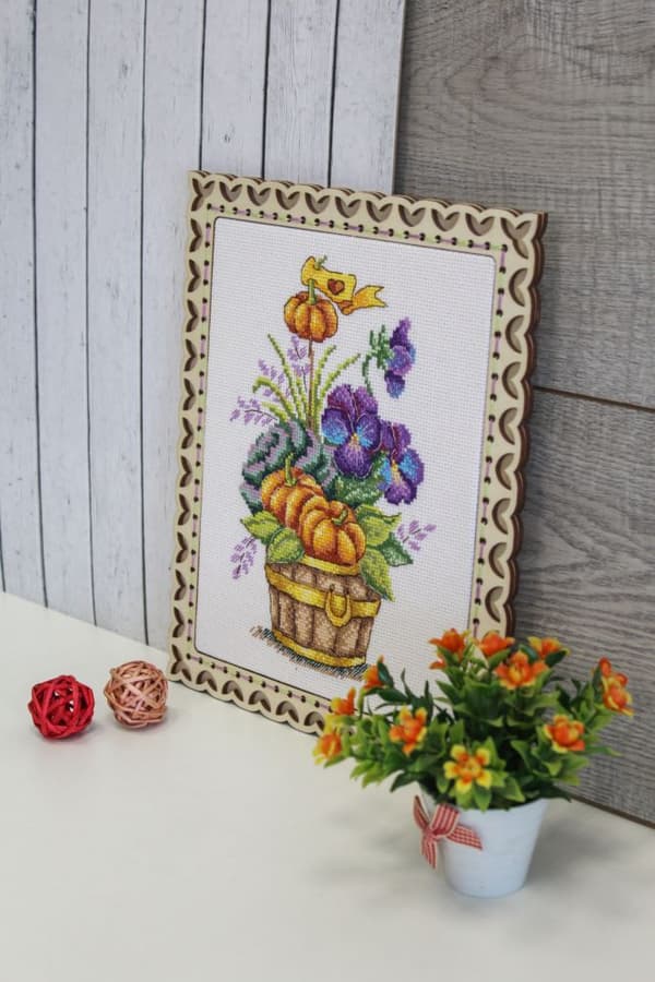 Broderikit MP Studia "Pumpabukett" 14x21.5 cm