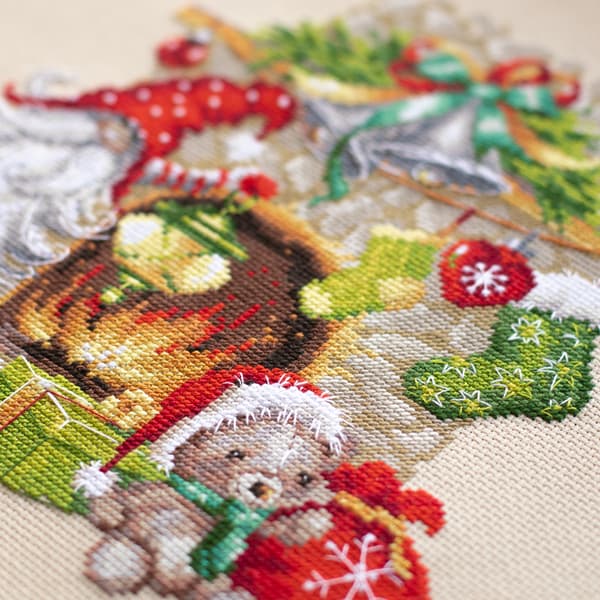 Broderikit Magic Needle "Vent på julen" 22x22 cm