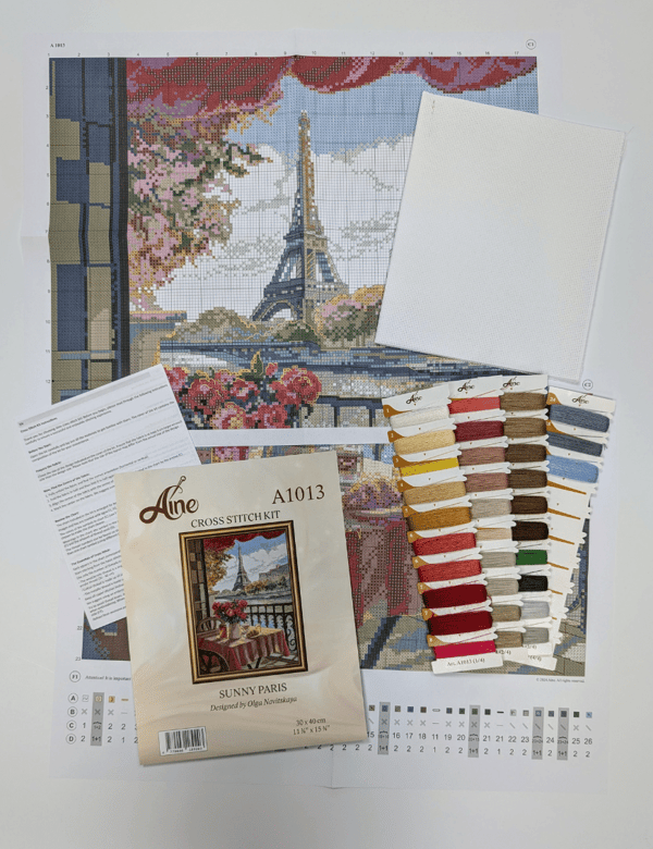 Broderikit Aine "Solrige Paris" 30x40 cm