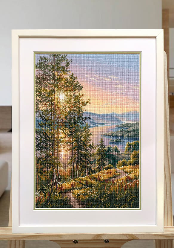 Broderikit Oven "Morgonskön gryning" 23x35 cm