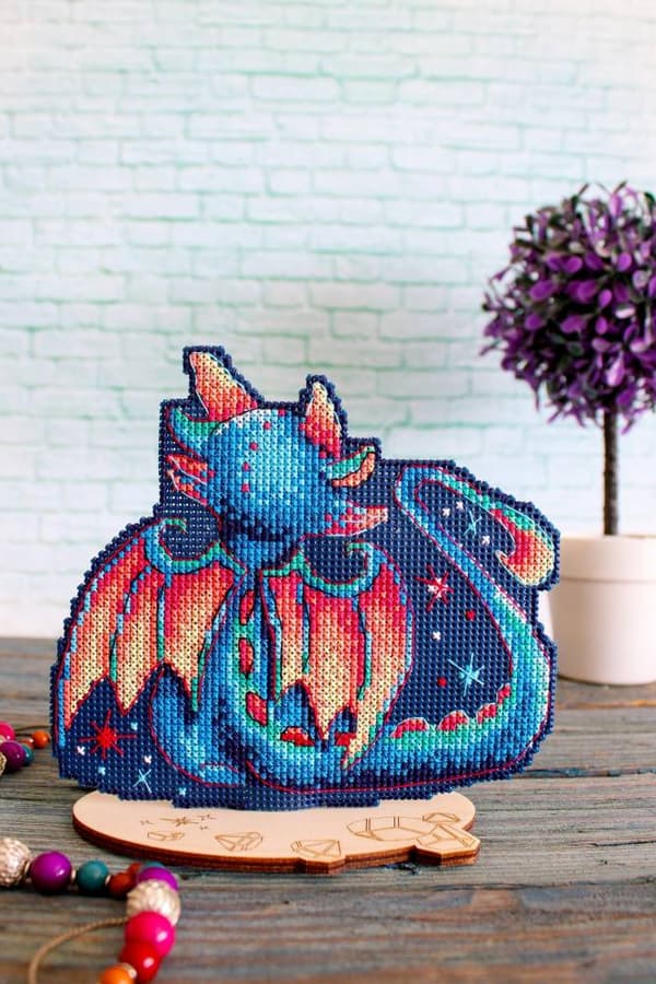 Broderikit plastic canvas MP Studia "Drake" 14x12 cm