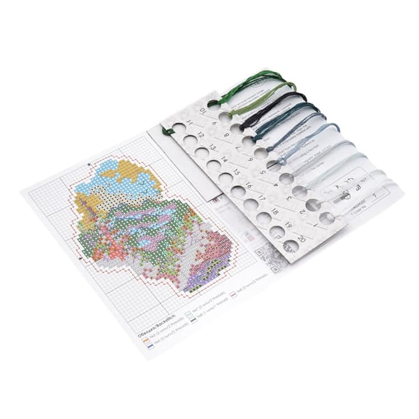 Broderisett Plastic Canvas Oven «Landskap» 6.7x9.4cm