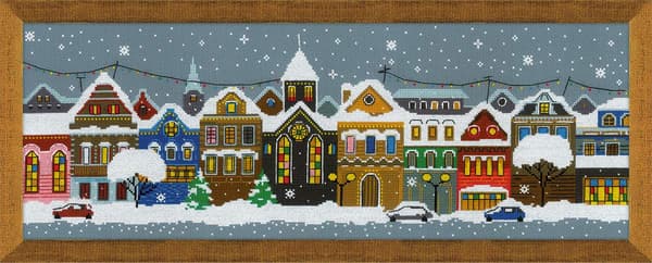 Broderikit Riolis "Julstad" 60x21 cm