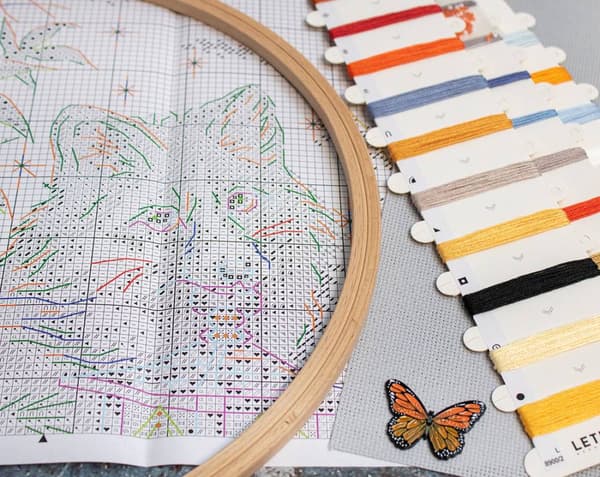 Broderikit LetiStitch L8900 - "Kitsune" 15x23 cm