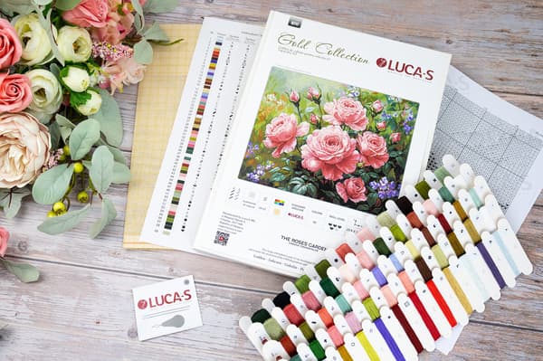 Broderikit Petit point Luca-S "Rosenhaven" 27.5x22cm