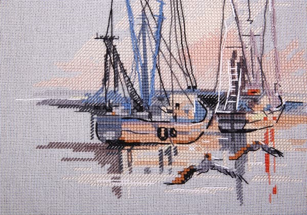 Broderikit Panna "Charleston Havn" 18,5x20,5 cm