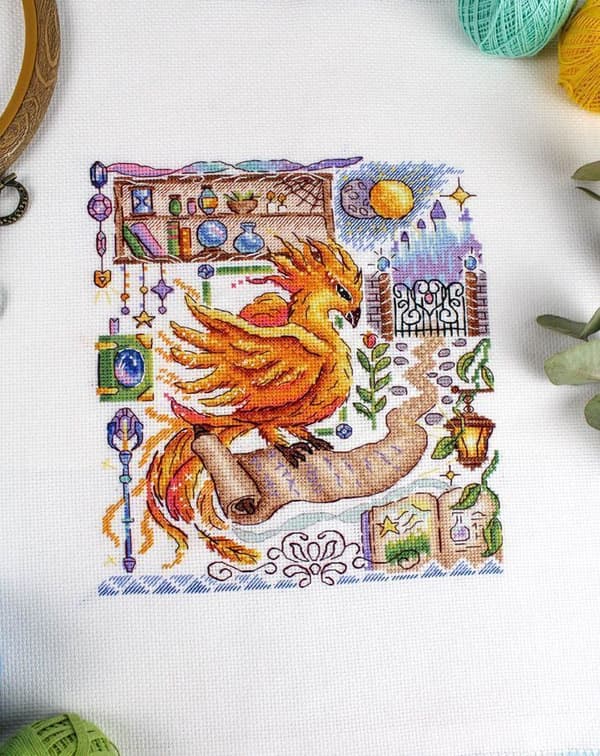 Broderisett MP Studia "Sampler. Magien er nær" 20x18cm