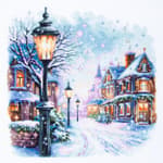 Broderikit Magic Needle "Sne i byen" 26x26 cm