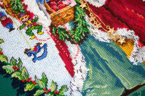 Broderikit LetiStitch L8005 - "Glade Sankt Nick" 22x29 cm
