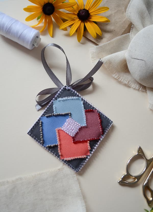 Perlebroderi Abris Art "Varm stråle" 13,2x6,6cm