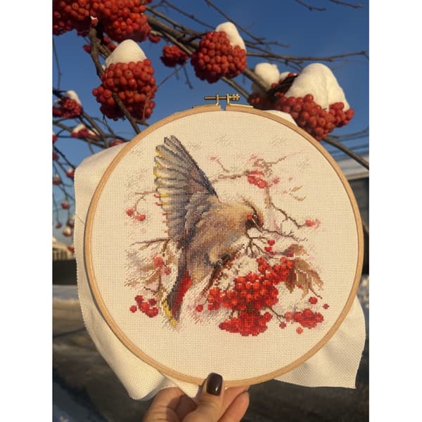 Broderisett Andriana «Svala» 19x19,5 cm