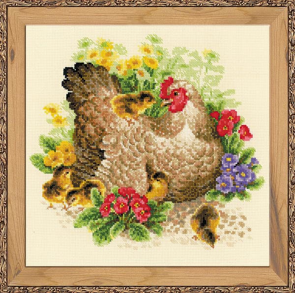 Broderikit Riolis "Höna" 30x30 cm