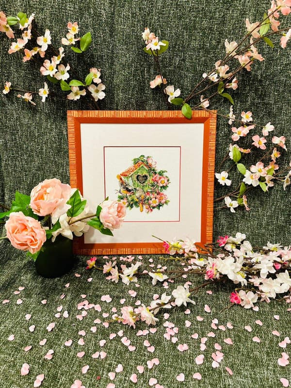 Broderikit Riolis "Lykkelige sammen" 18x18 cm