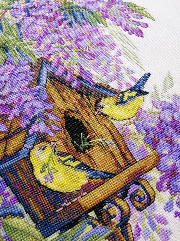 Broderisett Merejka K-137 - "Blåregn" 27x36 cm