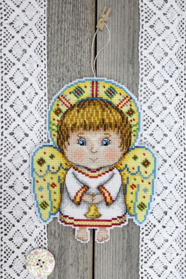 Broderisett Plastic Canvas MP Studia "Engel" 13x17 cm