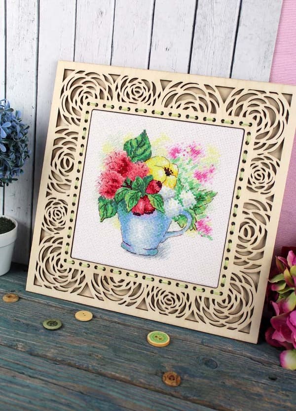Broderikit MP Studia "Sommerblanding" 15x15cm