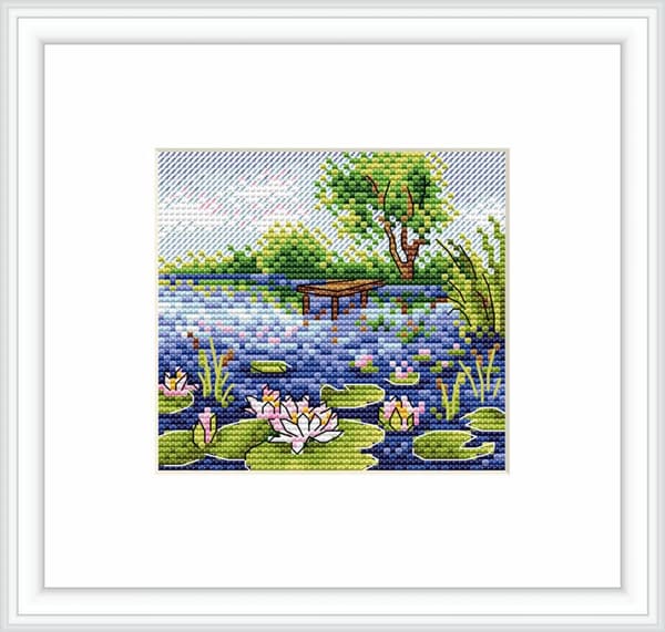 Broderikit MP Studia "Näckrosor" 10x11 cm