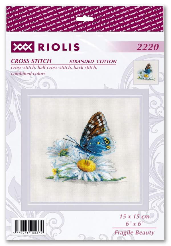 Broderikit med korssting - Riolis "Høstskønhed" 15x15 cm