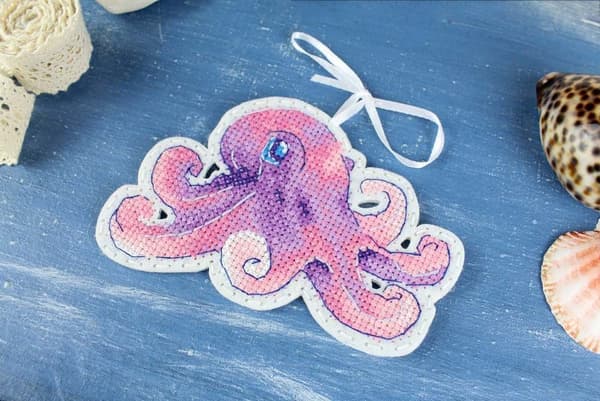 Broderikit MP Studia "Liten bläckfisk" 9x12cm