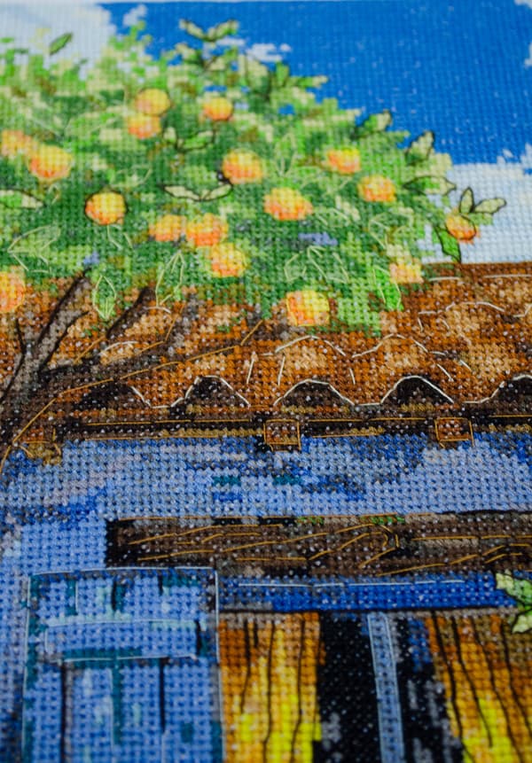 Broderikit Abris Art "Middelhavsdrøm" 18x34cm