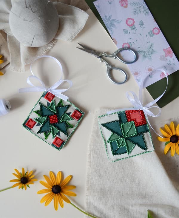 Broderikit med pärlor Abris Art "Rosknopp" 13.2x6.6cm