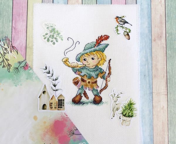 Broderisett MP Studia "Skogsvaktare" 9x13 cm
