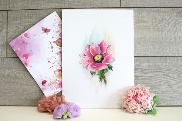 Broderikit MP Studia "Rosa anemon" 16x28 cm