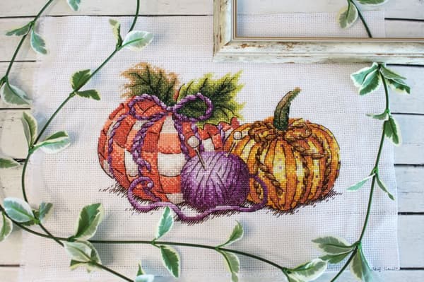 Broderikit MP Studia "Håndlavede græskar" 21x15 cm