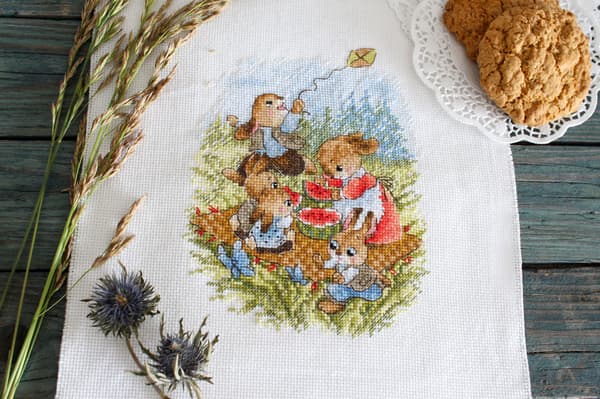 Broderikit MP Studia "Vattenmelon-picknick" 20x16cm