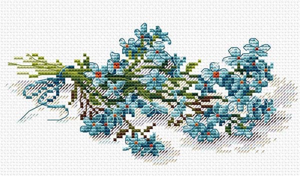 Broderikit MP Studia "Blomsterskönhet" 18x15 cm