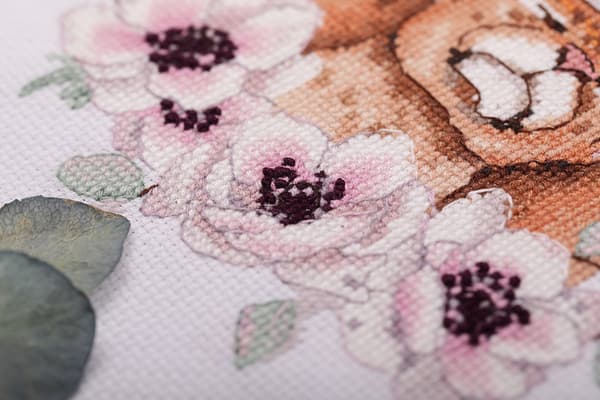 Broderikit Klart "Mor og barn. Leoparder" 19,5x17,5cm