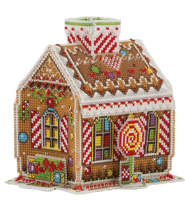 Broderisett Panna "Pepperkakehus" 12 x 10 cm