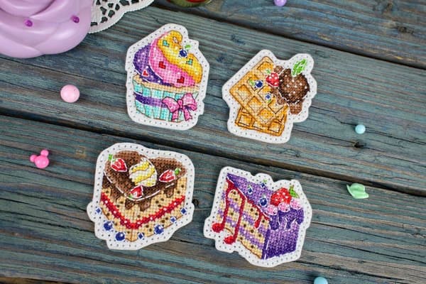 Broderisett MP Studia "Dessert - Ikoner. Magneter" 6x6cm