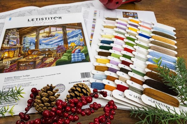 Broderikit LetiStitch L9922 - "Vinterstuga"
