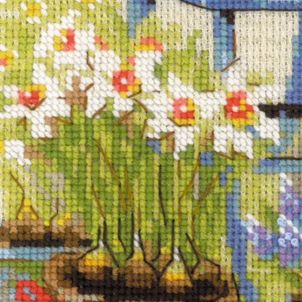 Broderikit Riolis "Stuehave. Forår" 20x30 cm