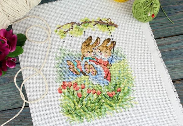 Broderikit MP Studia "Bevinget gynge" 20x16cm
