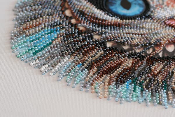 Perlebroderi Abris Art "Cheshirekatten" 32x27 cm