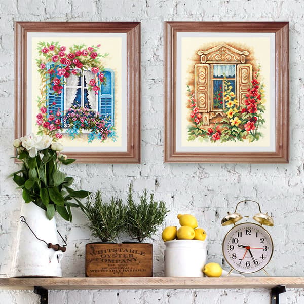 Ristipistopakkaus Magic Needle "Kukkiva ikkuna" 16x21 cm