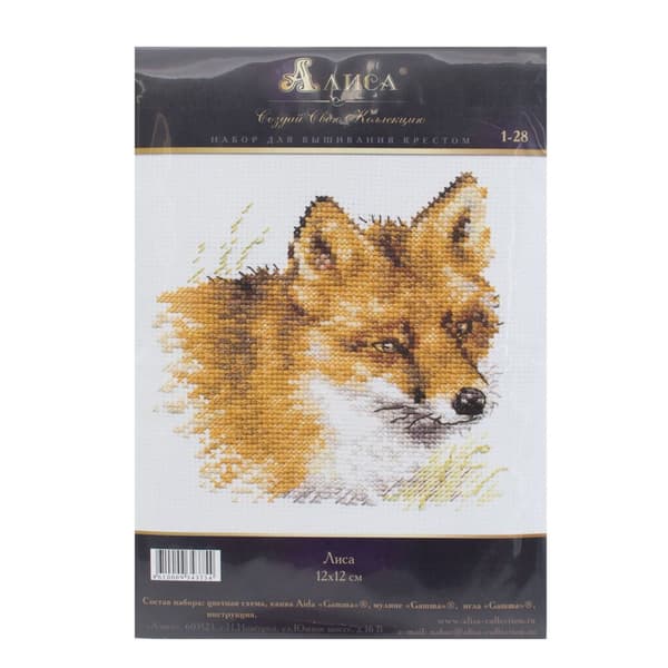 Broderikit Alisa "Räv" 12x12 cm