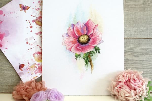 Broderikit MP Studia "Rosa anemon" 16x28 cm